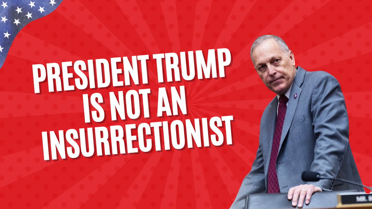 President Trump is not an insurrectionist. But the crazies on the Left—supported by their accomplices in the media—are trying to remove him from our ballots. I applaud @RepMattGaetz and Rep. Elise Stefanik's resolution to protect President Trump and our constitutional republic.