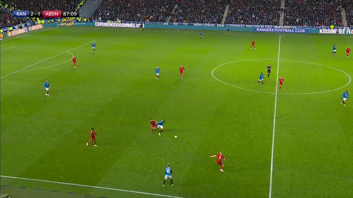 🗣️ "I'm very surprised that wasn't overturned." Referee Don Robertson sticks with his decision to send off Dujon Sterling and Rangers are down to 10 vs Aberdeen. Watch live on Sky Sports Football 📺