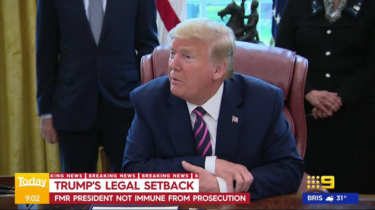 #BREAKING: A US federal court has ruled this morning that Donald Trump can be put on trial for trying to stay in power after losing the 2020 election. #9News MORE: