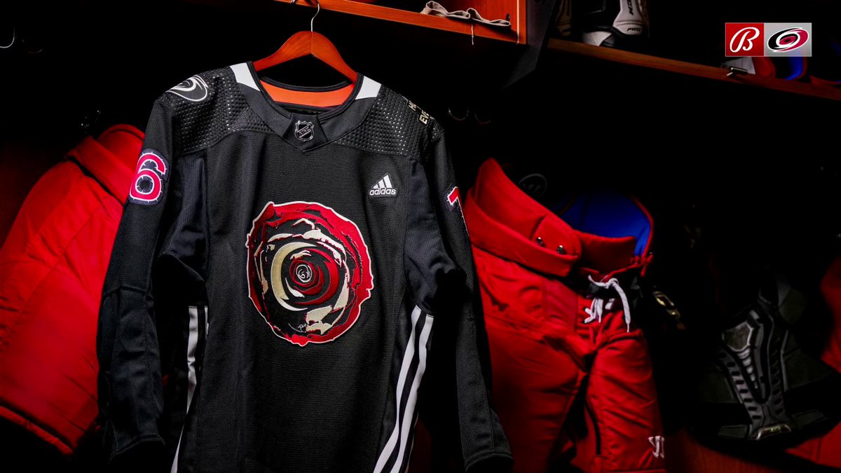 Black Excellence jerseys 🌹 @HannaRaeYates sits down with the North Carolina artist behind the incredible Carolina Hurricanes design: Mike Jones #CauseChaos