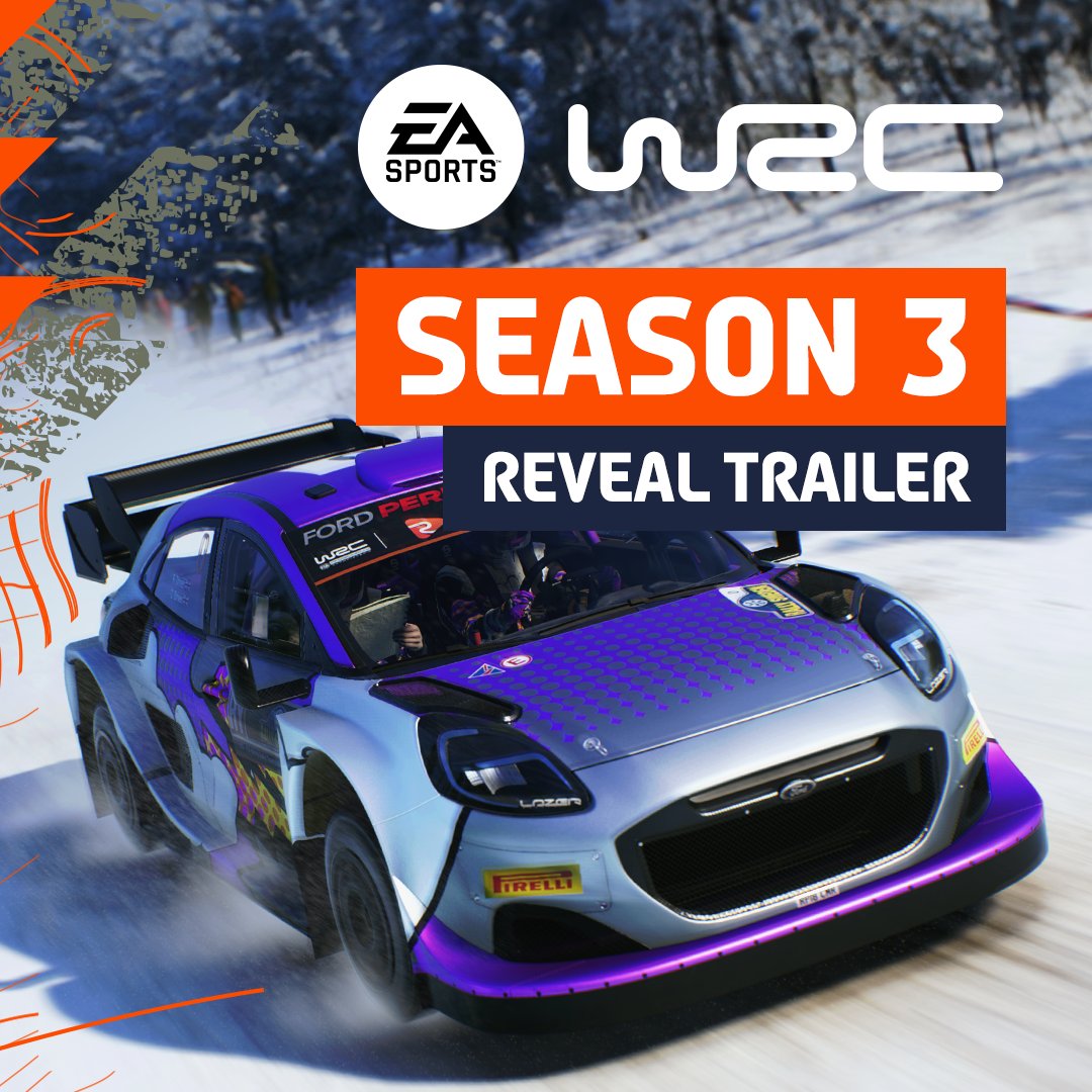 Season 3 of #EASPORTSWRC is coming fast 🚘💨💨💨 ✅ 30 New Rally Pass items (from Feb. 13) ✅ 67 New Moments (daily from Feb. 13) ✅ Many bug fixes &amp; improvements 📙 More info: