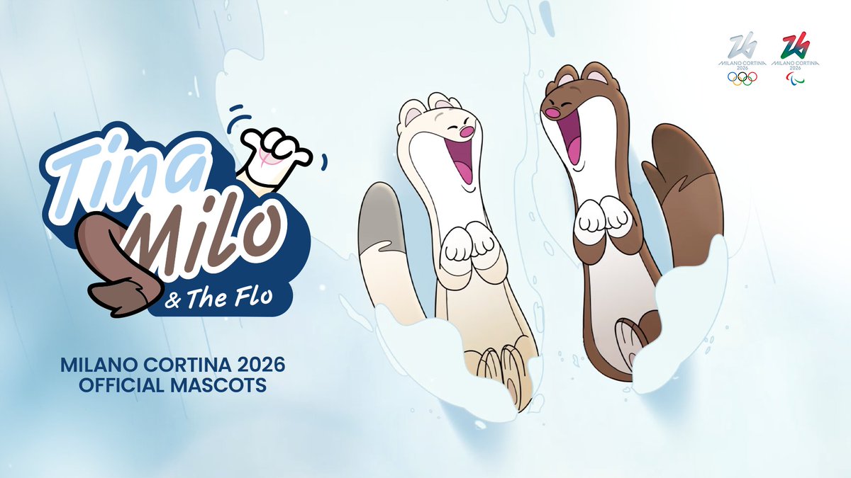 Tina &amp; Milo. Meet the Official Mascots of the Olympic and Paralympic Winter Games #MilanoCortina2026.​ ...and don't forget The Flo, their super cute friends!​ #Mascots2026 | #TinaMilo | #Olympics | #Paralympics | #Sanremo2024 | The Olympic Games | Paralympic Games