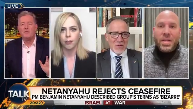 "If they carry on for many more months, how many people are going to get killed?" Piers Morgan puts the question to Israeli journalist Emily Schrader as news breaks of Netanyahu rejecting a ceasefire in Gaza. Emily Schrader - אמילי שריידר امیلی شریدر | Miko Peled | Omar Baddar عمر بدّار | Piers Morgan