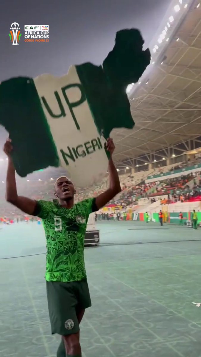 Wetin pesin wan talk for where Osimhen dey again sef? Oil too full Ijaya head. 🌟🇳🇬 #TotalEnergiesAFCON2023