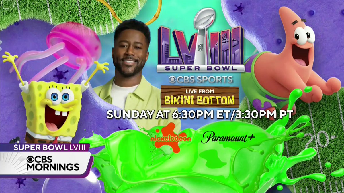 For the first time, the #SuperBowl will be simulcast on Nickelodeon — and our very own Nathaniel E Burleson will be calling the game alongside Official Young Dylan, Spongebob and Patrick Star. Nate shares a behind-the-scenes look at how they plan to slime #SBLVIII.