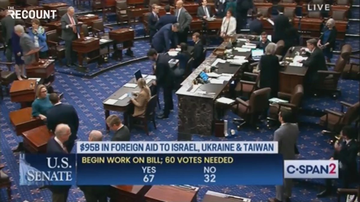 🚨 BREAKING: The Senate has advanced a $95 BILLION foreign aid package for Israel, Ukraine, and Taiwan with a final vote of 67-32. DO YOU SUPPORT THIS?