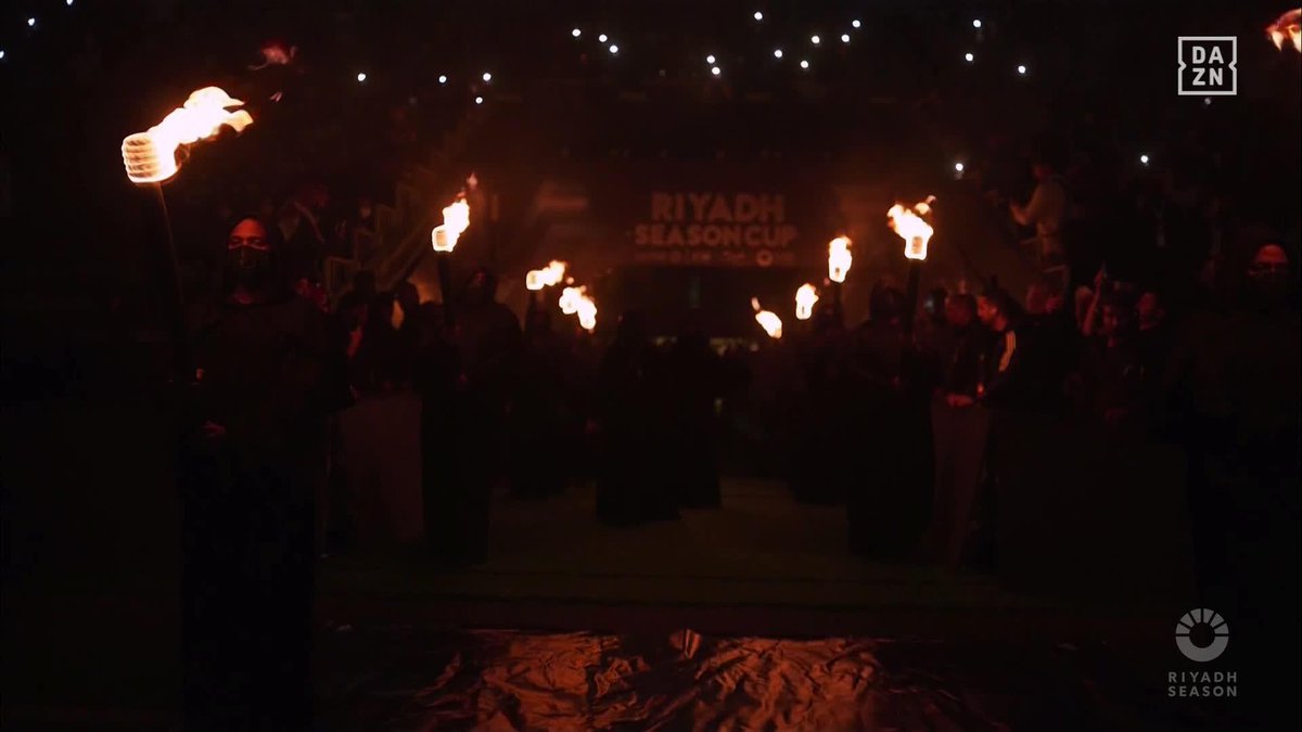 The Undertaker made an entrance before the Al Nassr vs. Al Hilal match in the Riyadh Season Cup 🎩🏆