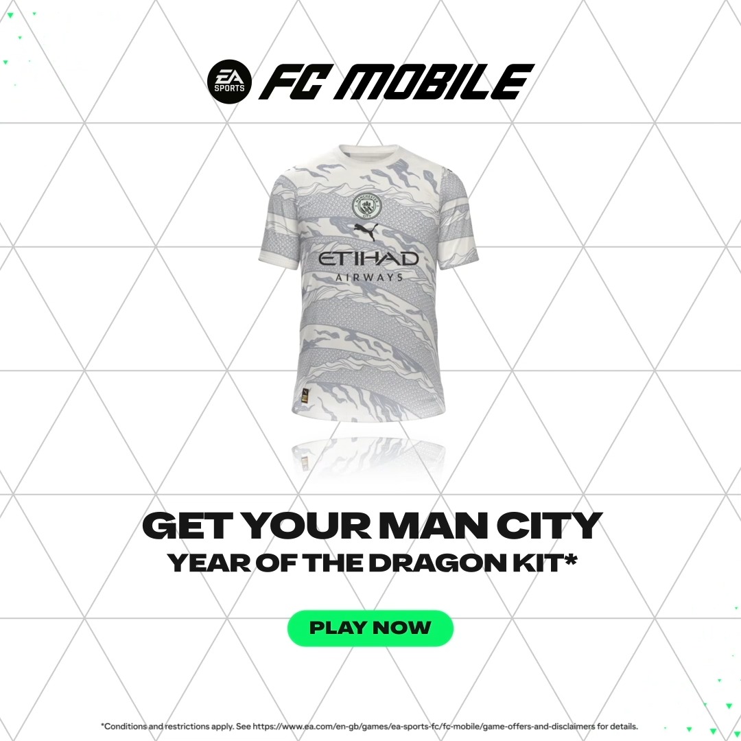 Happy Lunar New Year! ๐ Celebrate by earning your Manchester City Year of the Dragon Kit in the #FCMobile event!
