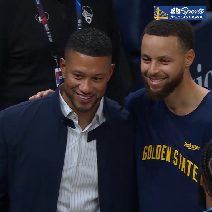 Marcus Freeman and Stephen Curry in Indianapolis