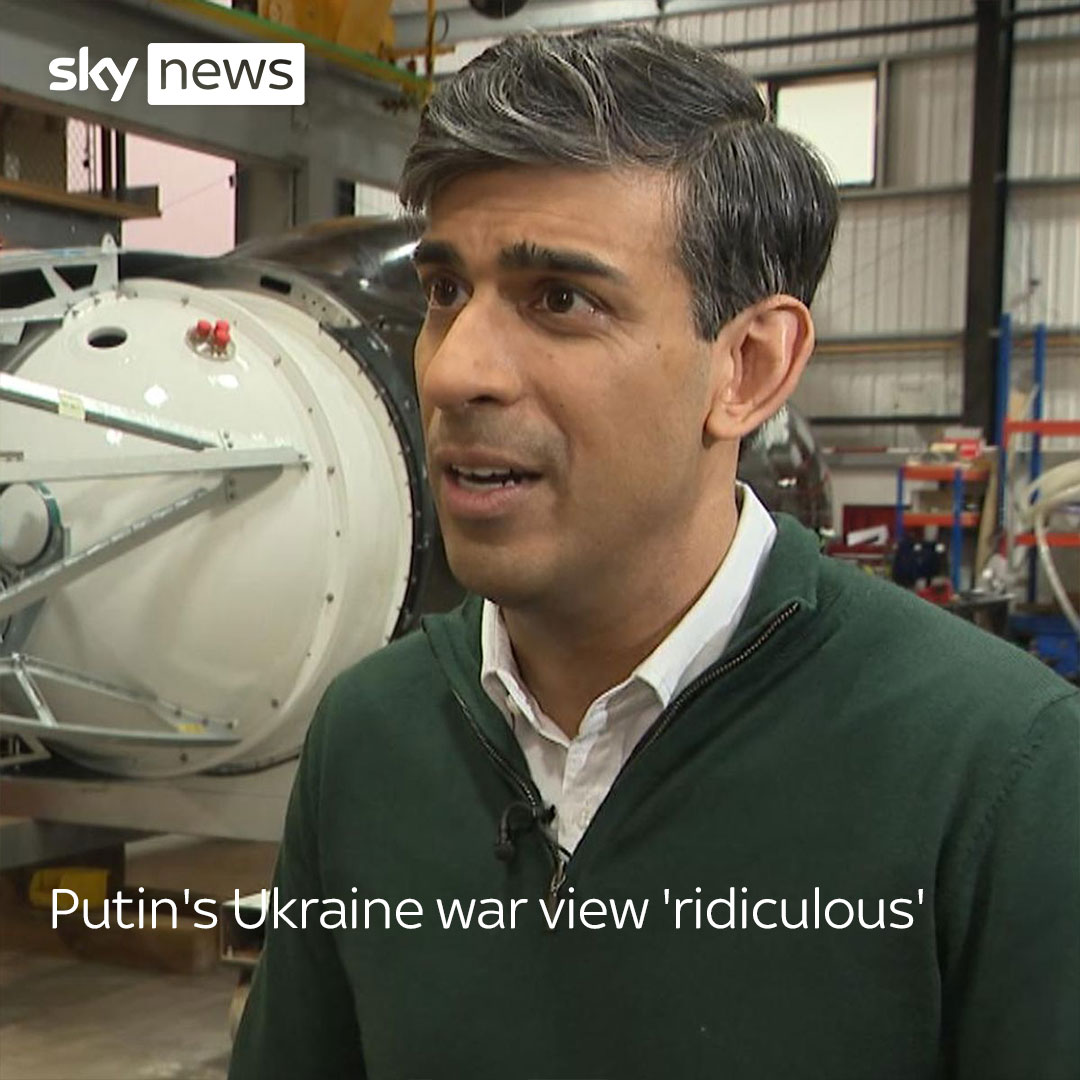 🇬🇧🇷🇺 Rishi Sunak Responds To Tucker Carlson's Interview With Vladimir Putin Sunak calls Putin's justification for the war "ridiculous" and says the UK will support Ukraine "for as long as it takes".