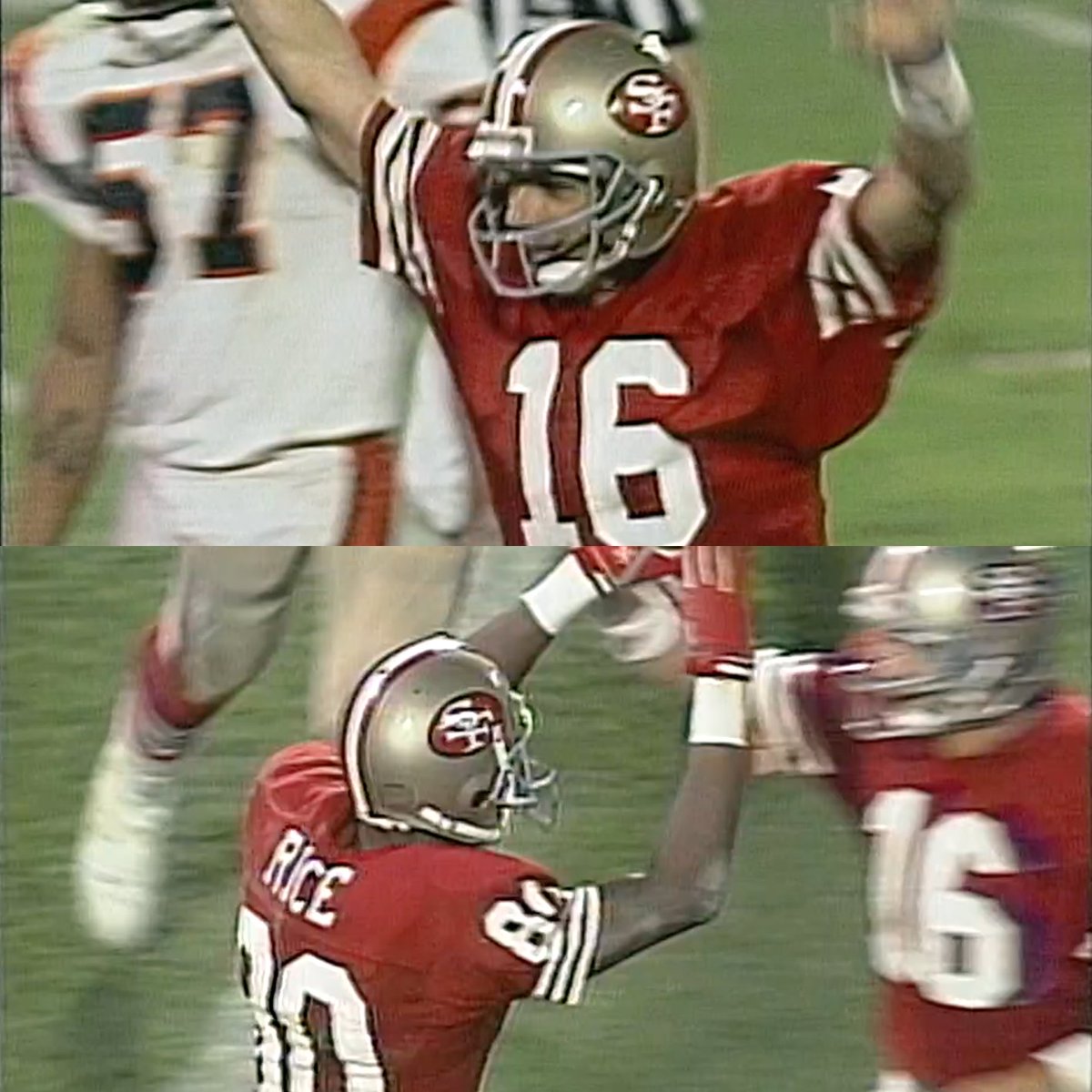 .Joseph Montana to Jerry Rice 🔥 The legendary San Francisco 49ers duo set records in Super Bowl XXIII. (by Subway®)