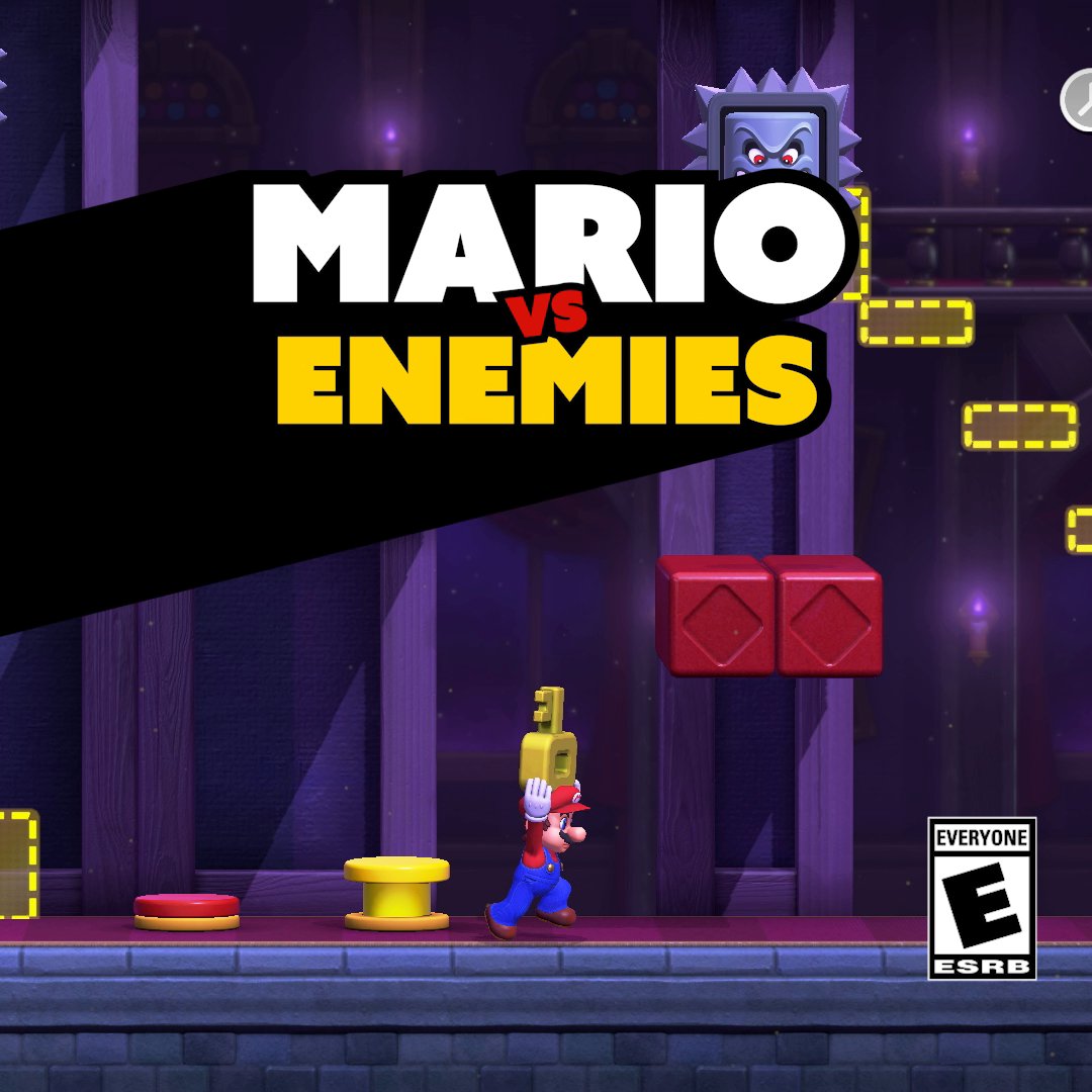 Dodge, duck, dip, dive, and dodge again to avoid Thwomps (and other enemies) throughout the levels in #MariovsDonkeyKong and save the Mini-Marios!