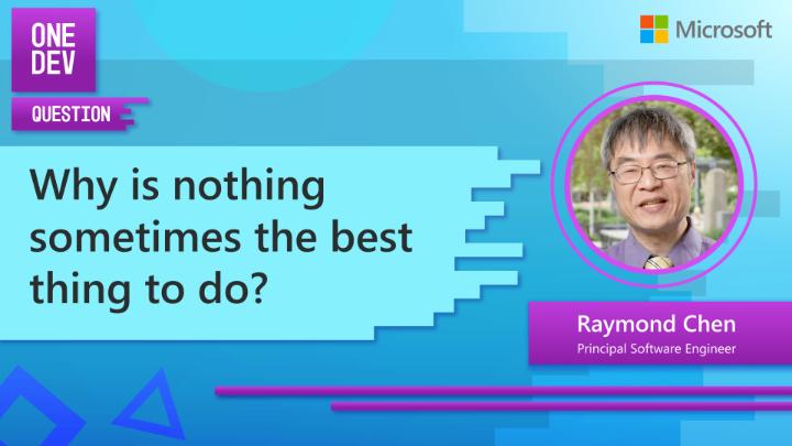 What's the first thing you should do when starting a coding project? Nothing! Raymond Chen explains his reasoning. Do you agree? #OneDevQuestion