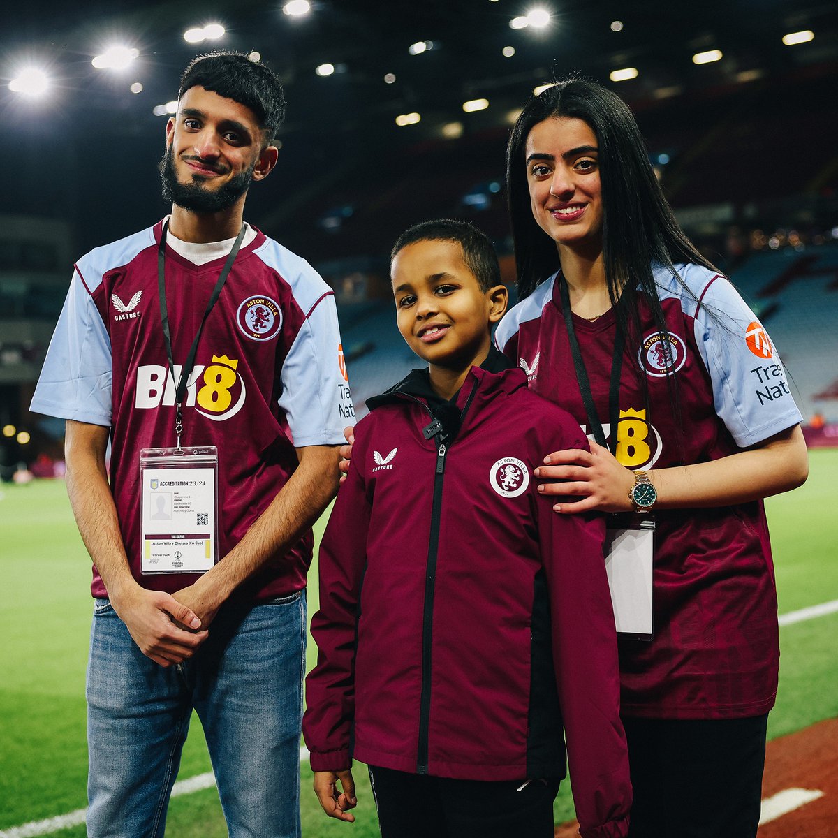 Eight-year-old Abdallah tragically lost his mother in December. His foster family reached out to the Aston Villa Foundation and on Wednesday night, he attended his first game at Villa Park and got to walk out with his favourite player: Ollie Watkins. 💜