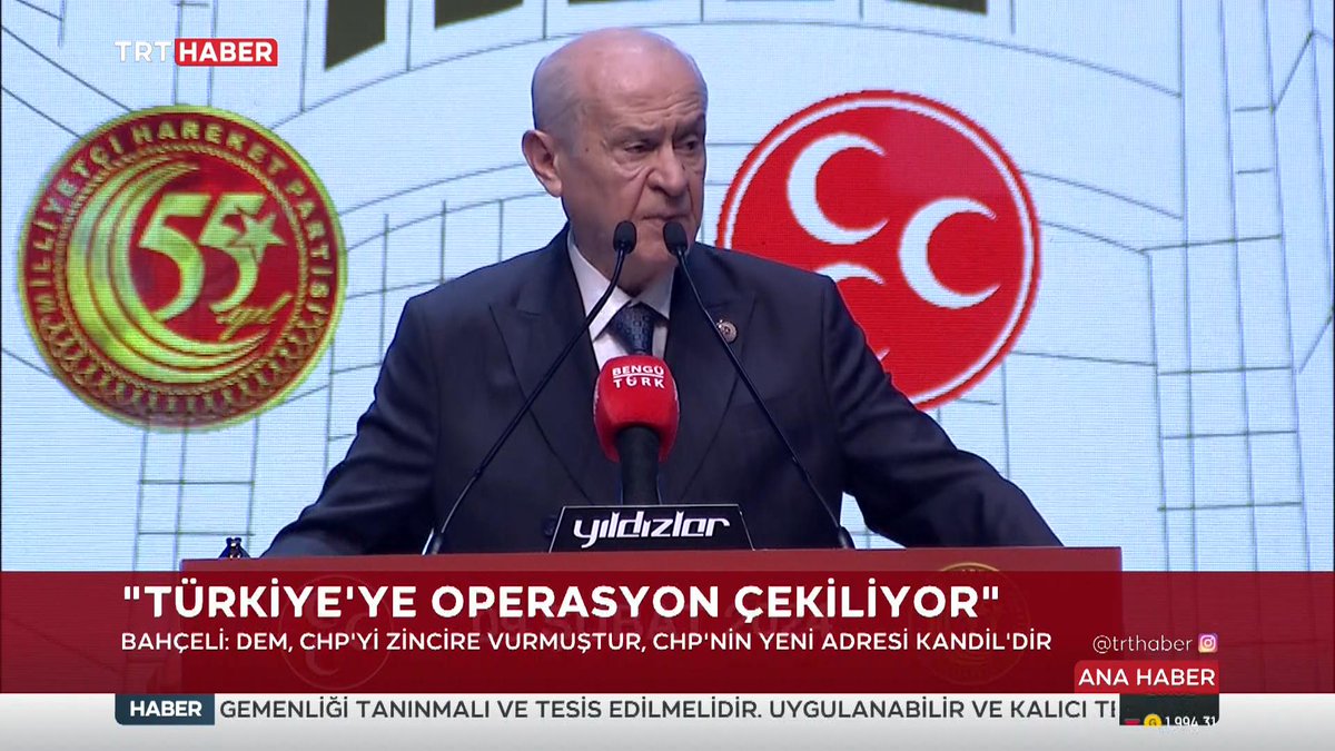 DEM’lenmiş CHP’nin Anayasa Mahkemesi’ni mevzi yapmasını, bölücü teröristlerin dayanak haline getirmelerini dış bağlantılı bir operasyon olarak değerlendiriyoruz.