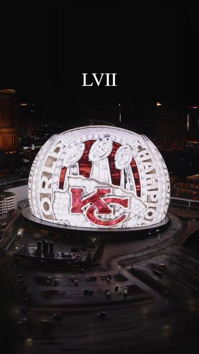 All 57 Super Bowl rings look even better on Sphere. 💍 #SBLVIII