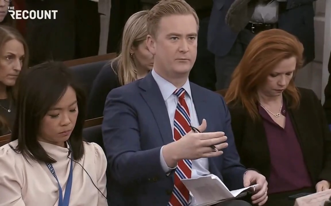 Peter Doocy is a hero: “If the special counsel says President Biden’s got significant limitations on his memory, then who is helping him run the country?” White House Press Sec. Karine Jean-Pierre: “The president of the United States runs the country.”