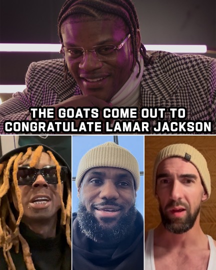 The 🐐🐐🐐 had to show love to Lamar Jackson. 💜 LeBron James | Ray Lewis | Michael Phelps | Odell Beckham Jr | Carmelo Anthony | Lil Wayne WEEZY F | Larry Fitzgerald