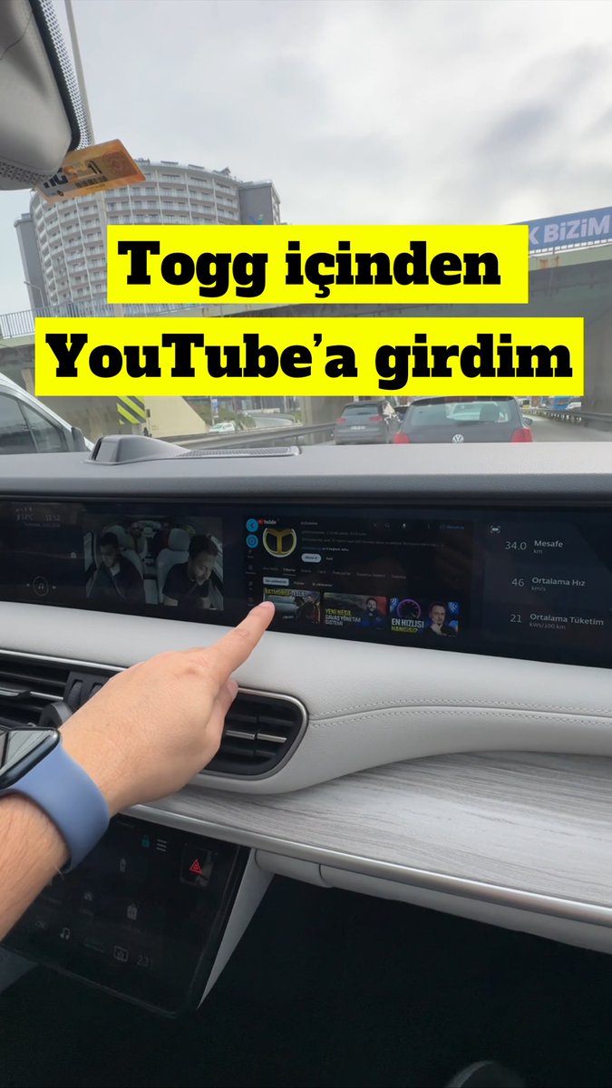 Togg’da YouTube’a girdim 😍🩵👇🏻