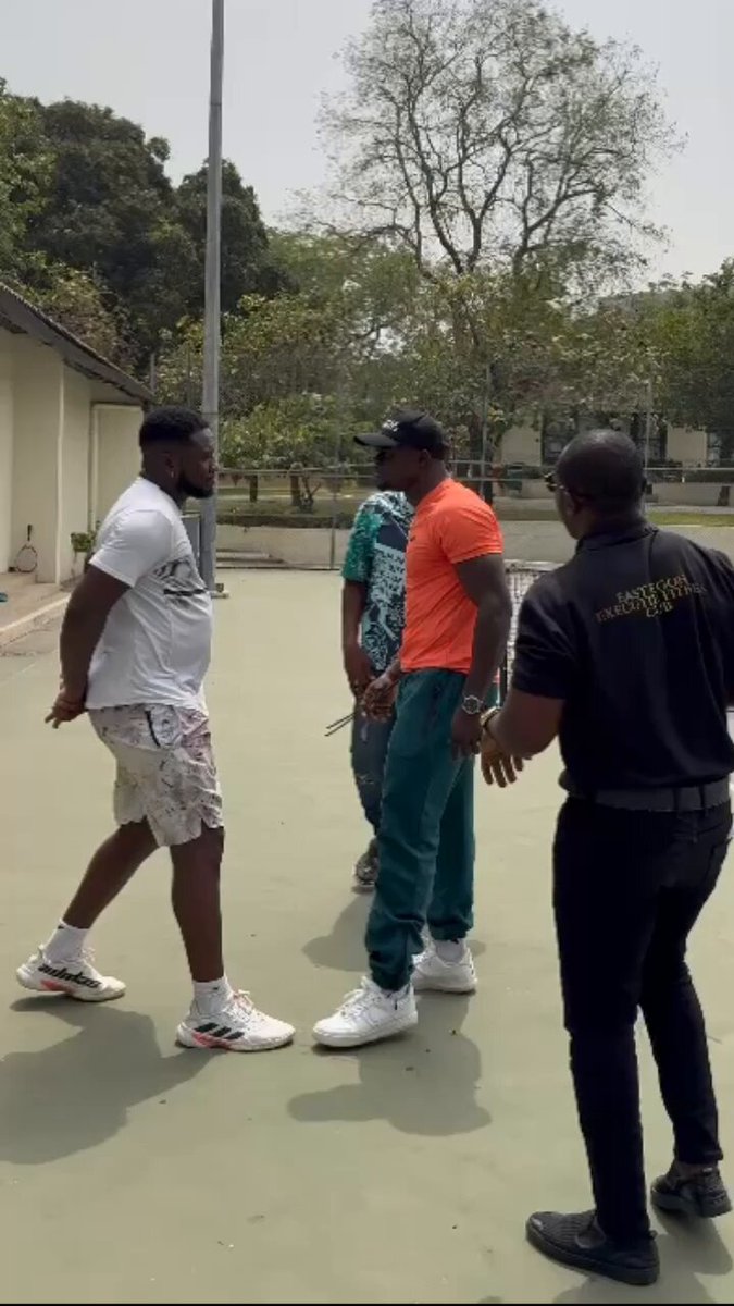 Asamoah Gyan and Freezy Macbones in serious confrontation
