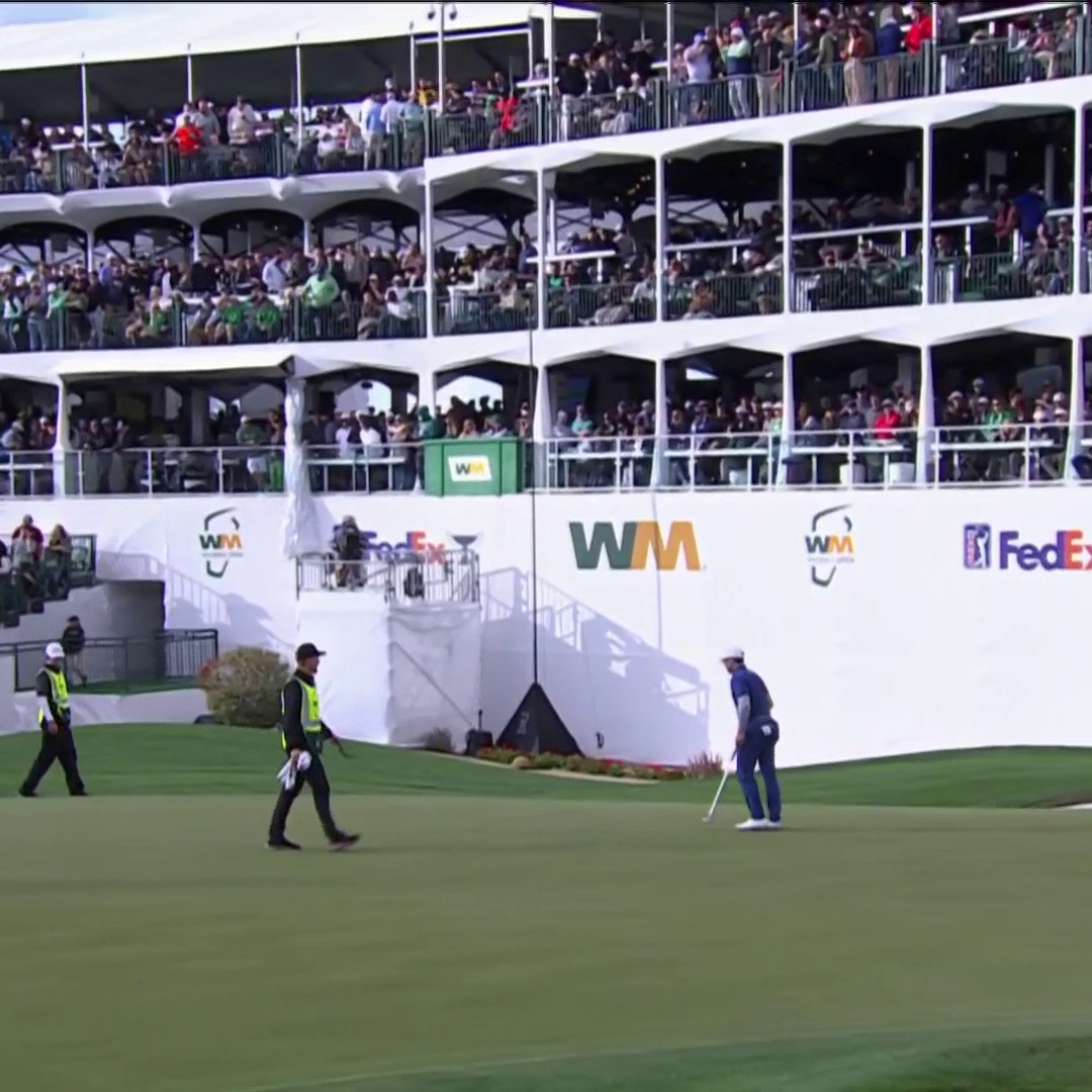 The Kevin Kisner and Smylie Kaufman commentary on 16 is peak entertainment. 😂 📺: Golf Channel &amp; Peacock | WM Phoenix Open