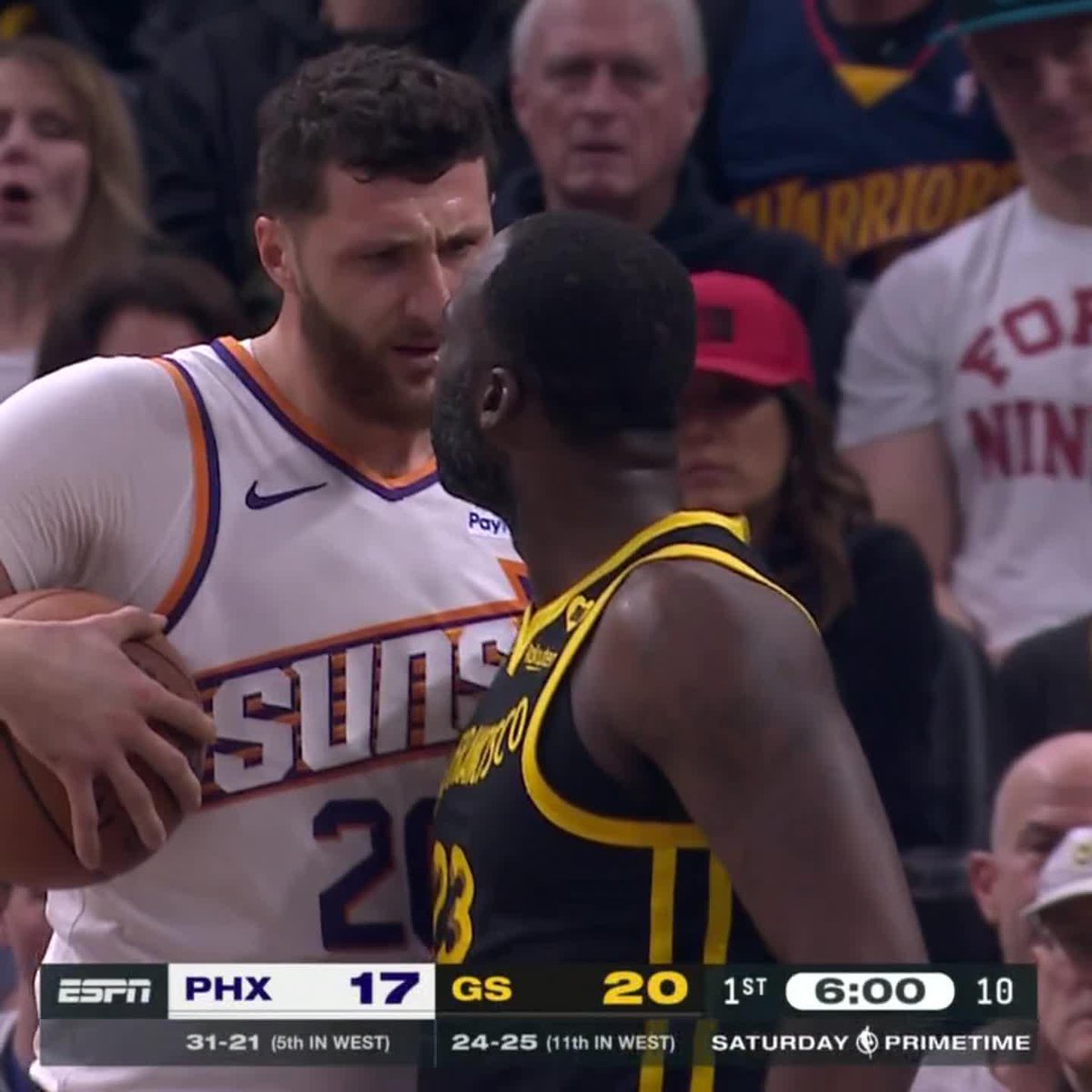 Draymond Green and Jusuf Nurkic going at it early ๐ฟ ๐บ ABC