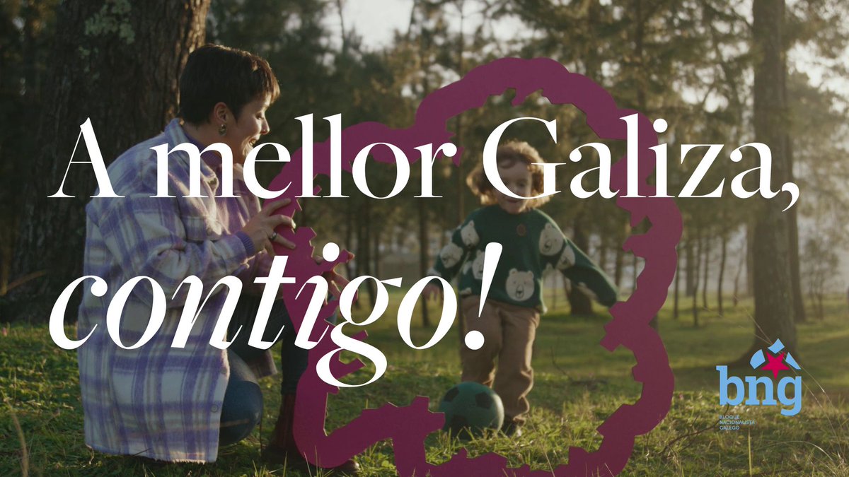 A mellor Galiza, contigo! 🥰️ Somos un gran país. E queremos o mellor futuro, aquí, na nosa Terra. Unha vida feliz coa nosa xente. Contigo. #AMellorGaliza #AnaPontónPresidenta