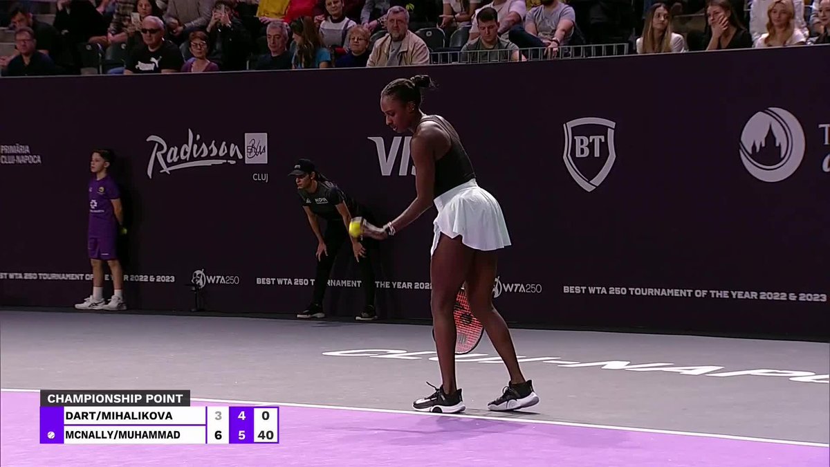 Cluj Champions 🏆✨ Asia Muhammad and Caty McNally bring home the doubles title after defeating Mihalikova/Dart 6-3, 6-4. #TO2024