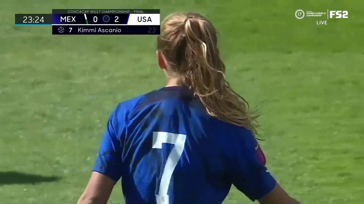 A total team goal from the U.S. Soccer YNT to double its advantage on the back of Helfrich's selflessness and clinical finsh from Ascanio 🇺🇸