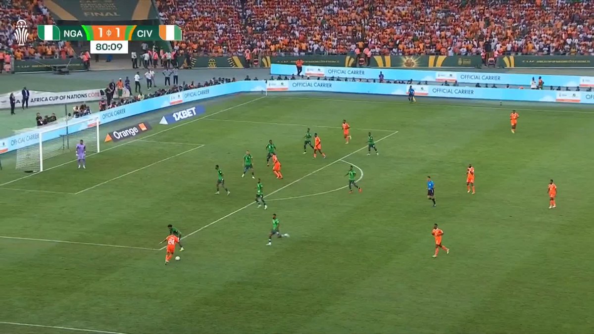 WHAT A MOMENT, SEBASTIEN HALLER 🇨🇮 2022: Cancer diagnosis 2024: Afcon-winning goal? #AfconFinal