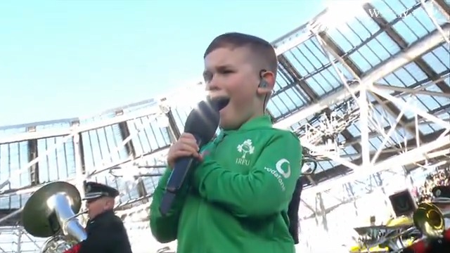 ㊗アイルランド勝利㊗ / 試合前に少年👦が披露した「Ireland's Call」🎶 観客もアンディ・ファレルHCも笑顔☺️ \ ▶️WOD見逃し配信 ✅放送・配信予定 #WOWOW