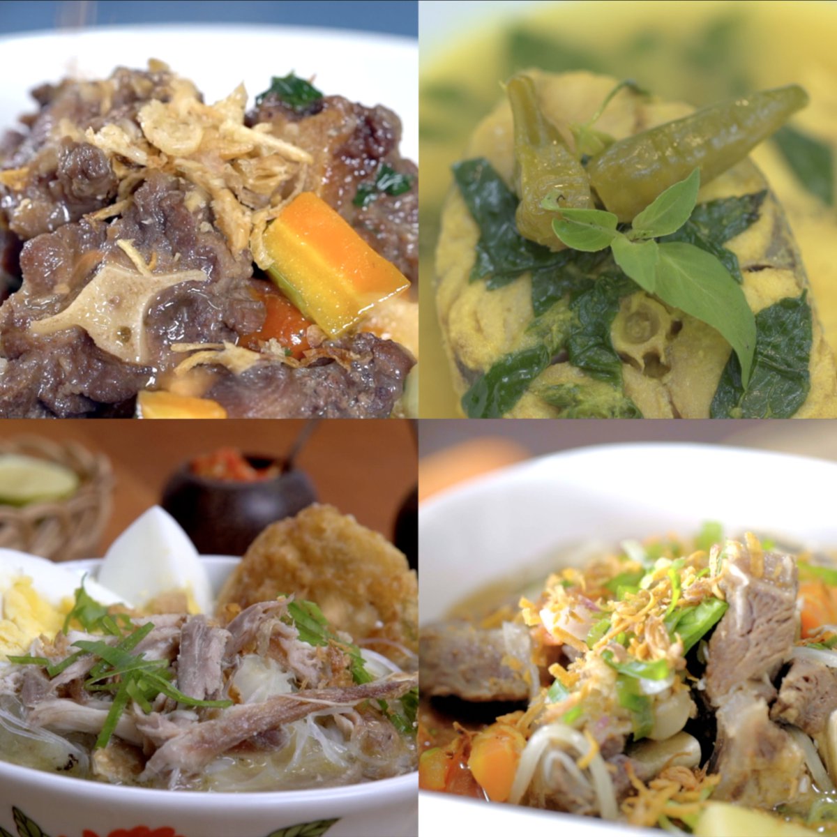 Mana yang pengen kamu coba nih? Sudah mulai sering hujan. Ini dia, ada resep makanan berkuah untuk menghangatkan badan. #soto #resep #resepmasakan
