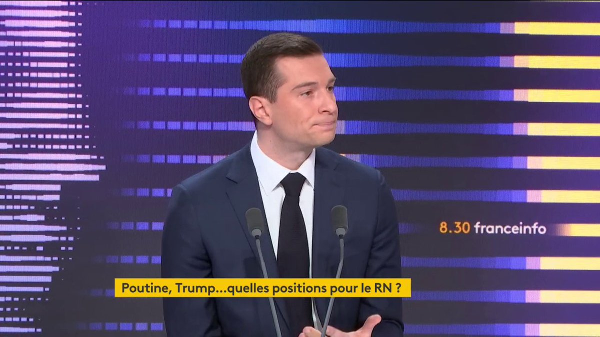 Guerre en Ukraine : "Nous devons faire comprendre à Vladimir Poutine qu'il ne peut y avoir de paix sans le retrait des troupes russes de l'Ukraine", déclare le président du RN