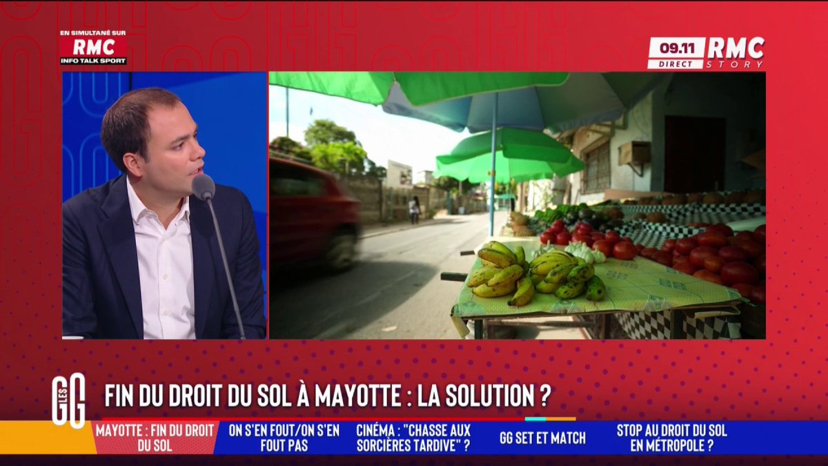 ⌛ Gérald DARMANIN annonce la​ fin du droit du sol à #Mayotte 💬​ Charles Consigny : "Mayotte ne doit pas être un open-bar des passeports français !" #GGRMC