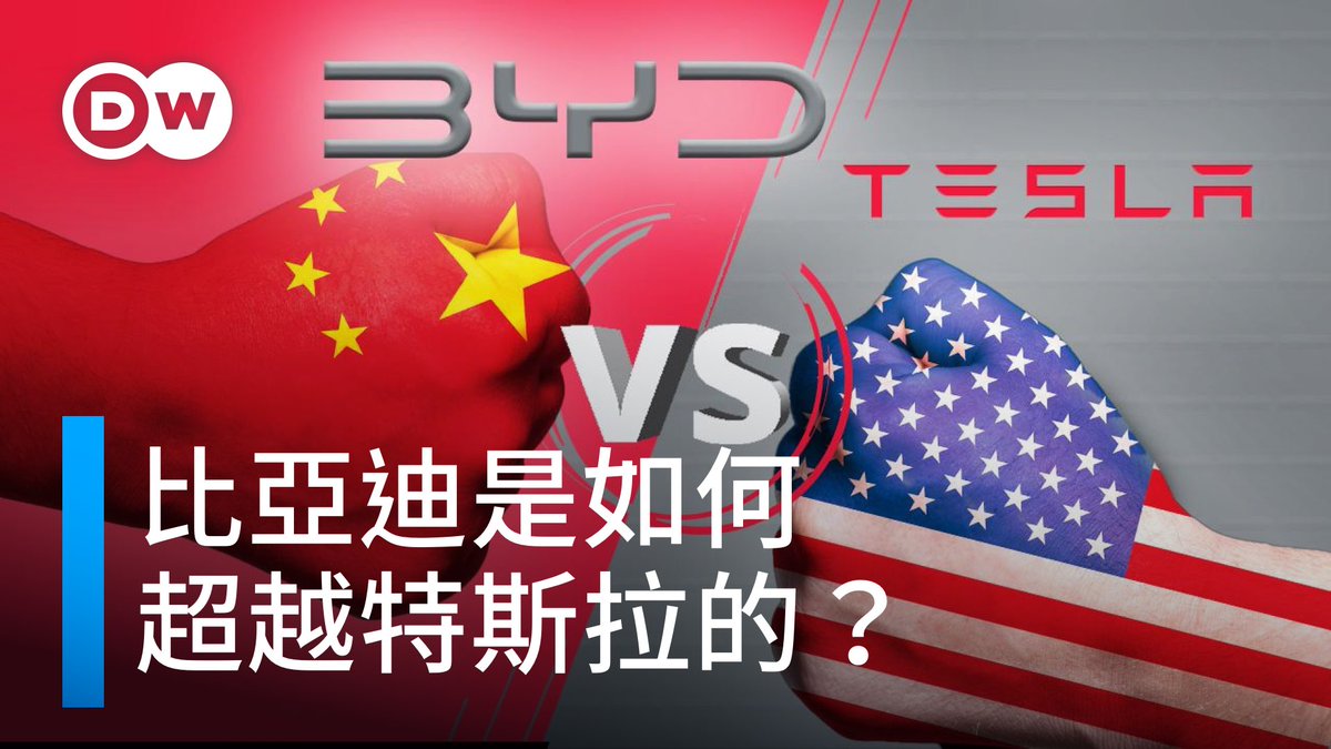 #比亚迪如何超越特斯拉? 曾经被马斯克嘲笑,如今却超越特斯拉成为全球最大电动车制造商——比亚迪如何从小小的电池加工厂发展成为汽车业巨头? 他们的成功秘诀是什么? 在地缘政治风云变幻的时代,比亚迪能否保住冠军头衔,又会在进军国际市场的道路上遇到哪些障碍呢?#DWREV