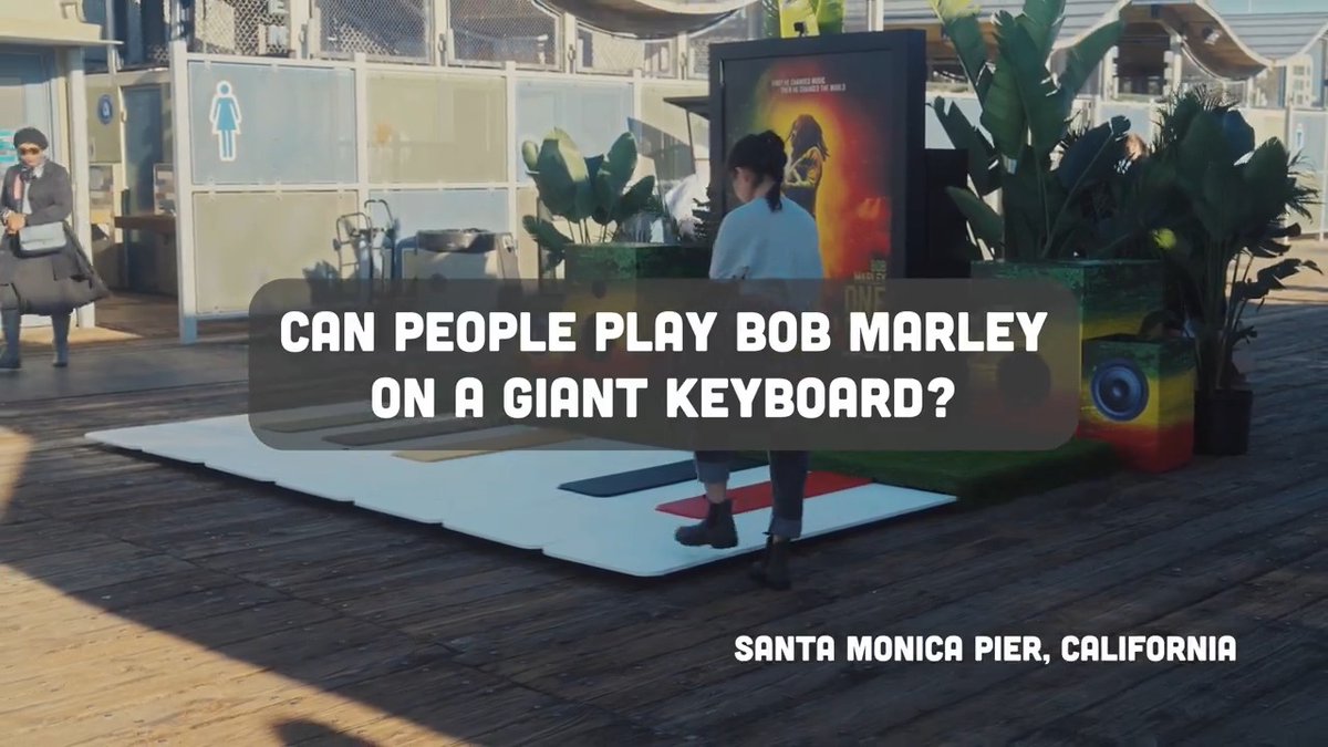 Can people play Bob Marley on a giant keyboard? #BobMarleyMovie #OneLoveMovie