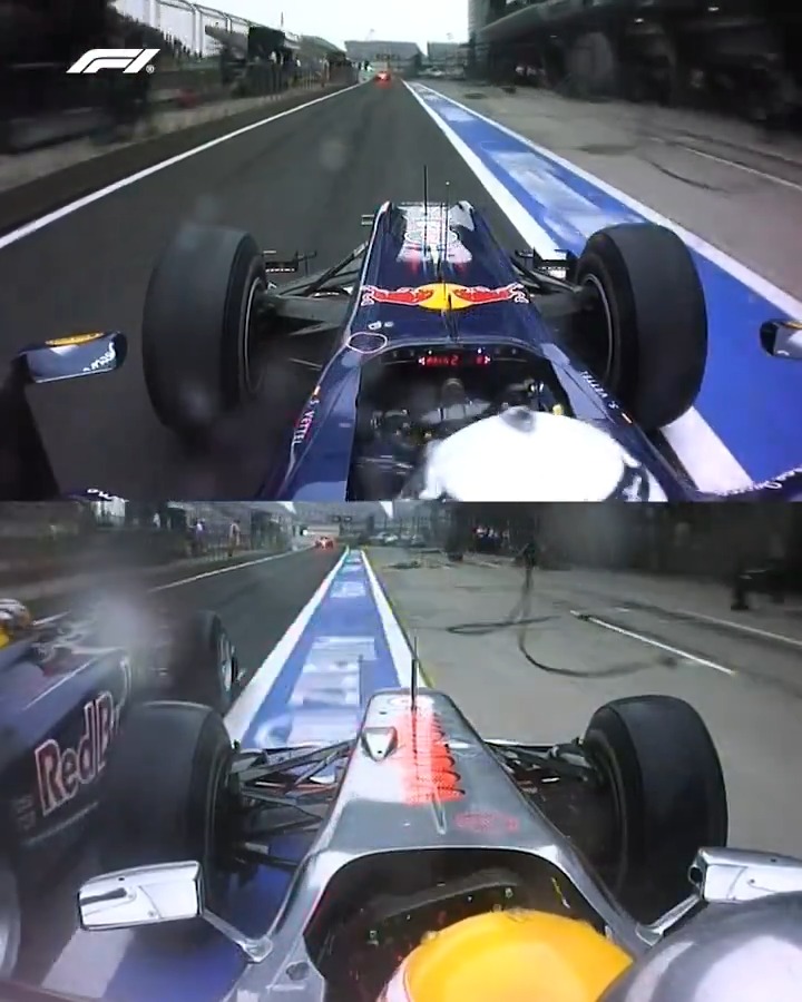 Seb and Lewis' battles were always the stuff of legend... even in the pit lane! ⚔️ #F1