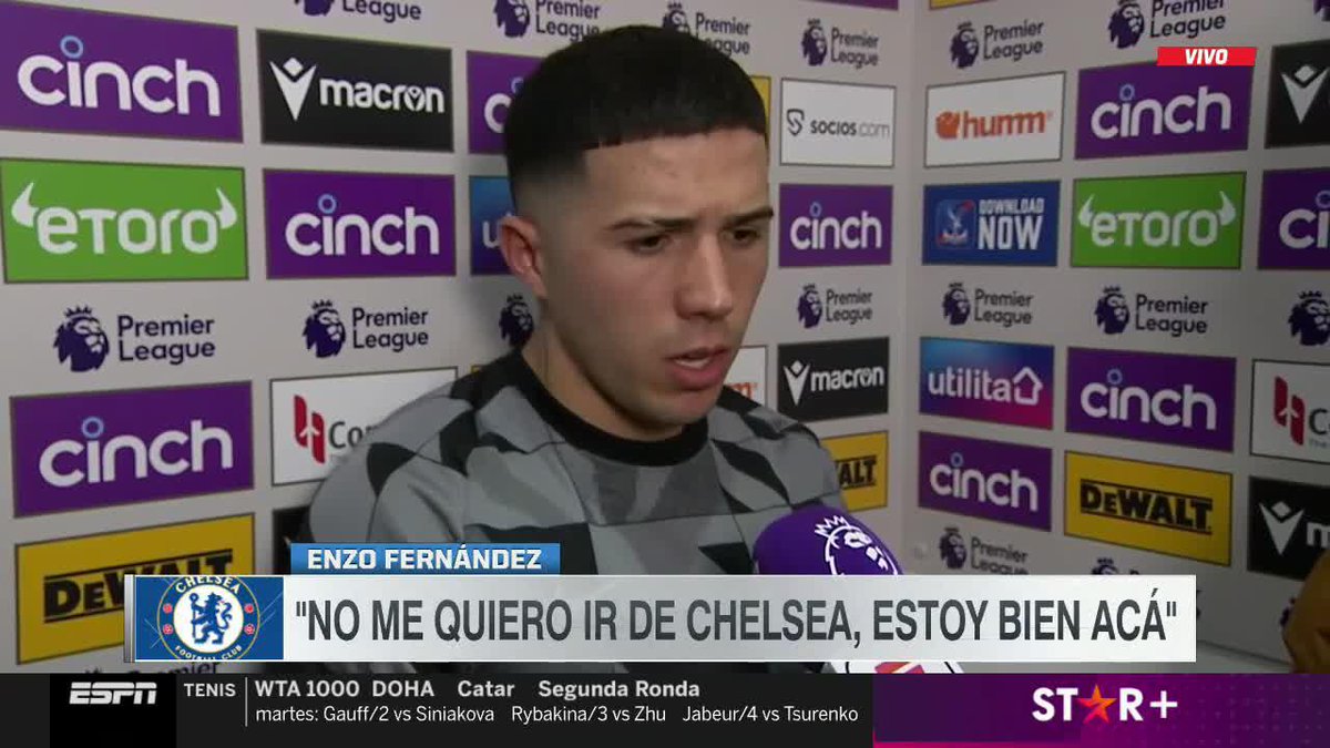 🗣️ "SALGO A DESMENTIR TOTALMENTE QUE ME QUIERO IR DE CHELSEA" 👉 Enzo Fernández respondió a los rumores de su salida del equipo de Pochettino.