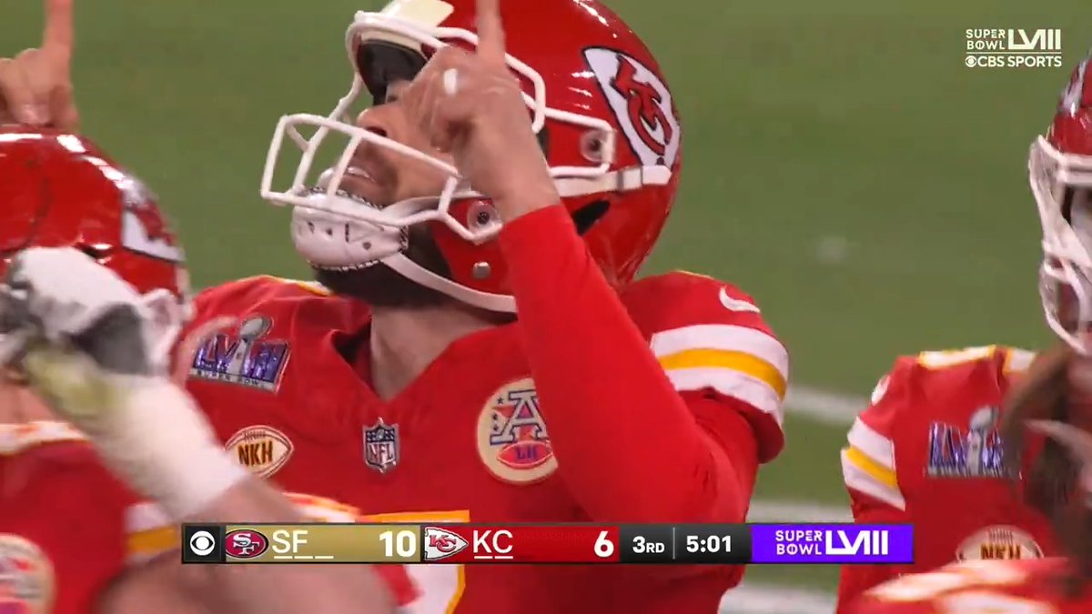 😤 7/7 on field goals of 50+ yards 😤 46/46 on extra points 😤 2 FGs from 50+ yards in the Super Bowl 😤 Longest FG in Super Bowl history Harrison Butker made history this season 👏 (h/t Field Yates)