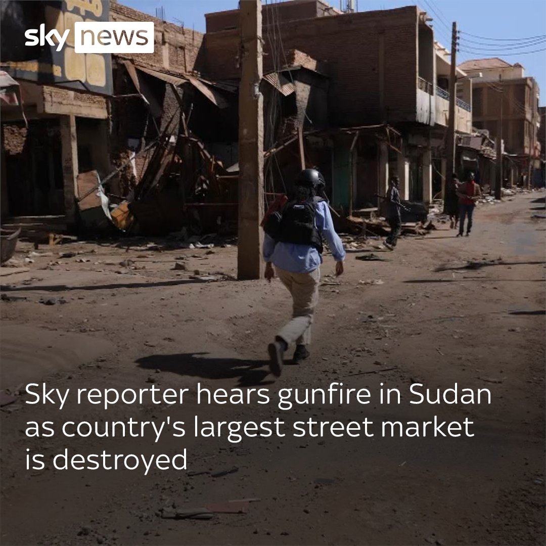 Sky's Yousra Elbagir is in Omdurman, Sudan's most populous city. Fighting between the Sudanese Armed Forces and Rapid Defence Forces has destroyed the nation's largest street market - but the area isn't totally secure yet.