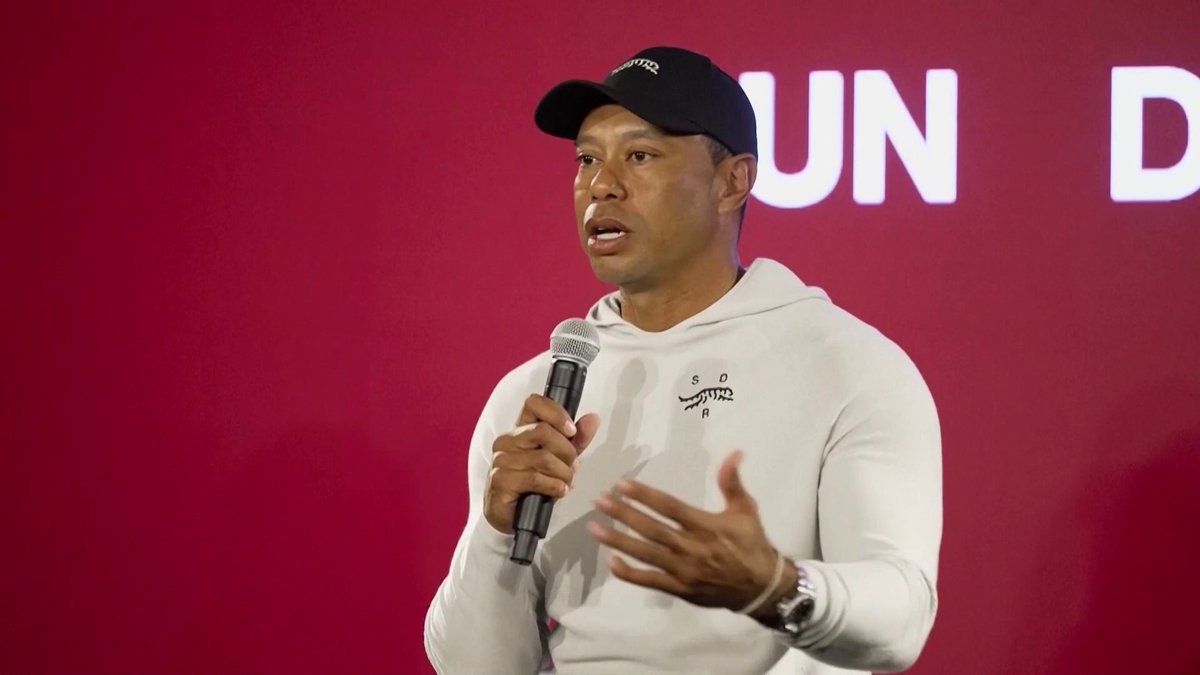 Tiger Woods explains the meaning behind his new 'Sun Day Red' brand name and logo 🔴 The 15-time major champion revealed the new partnership with TaylorMade ahead of his first start of the year at the Genesis Invitational, live on Sky Sports ⛳