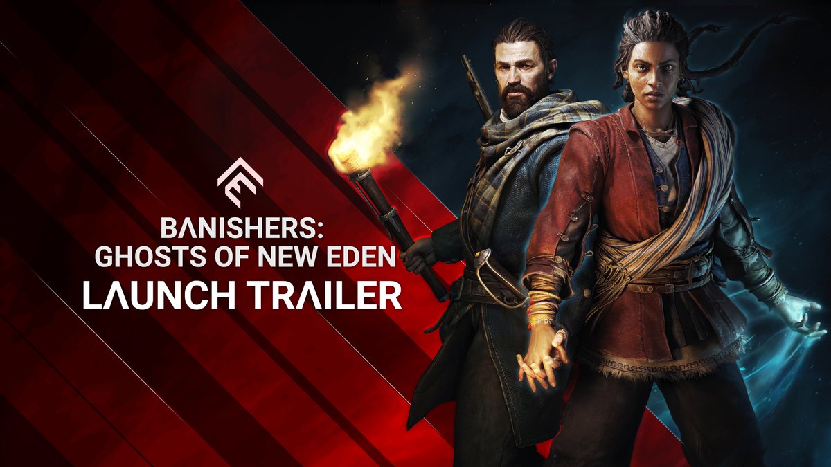 #Banishers: Ghosts of New Eden is OUT! Hunt ghosts as two fated lovers and take decisions that carry dramatic consequences. How far will you go for love? Play the new story-driven Action-RPG now on PS5, Xbox Series &amp; PC:
