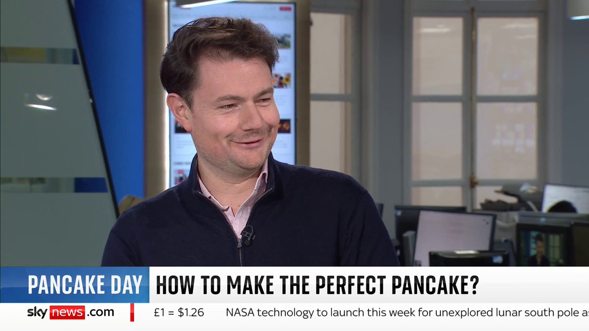 "I prefer savoury. Do I not look like a savoury kind of gal?" 🥓 MasterChef winner thomasfrake serves his homemade pancakes to Sky's Kay Burley in celebration of pancake day 🥞 📺 Sky 501, Virgin 602, Freeview 233 and YouTube