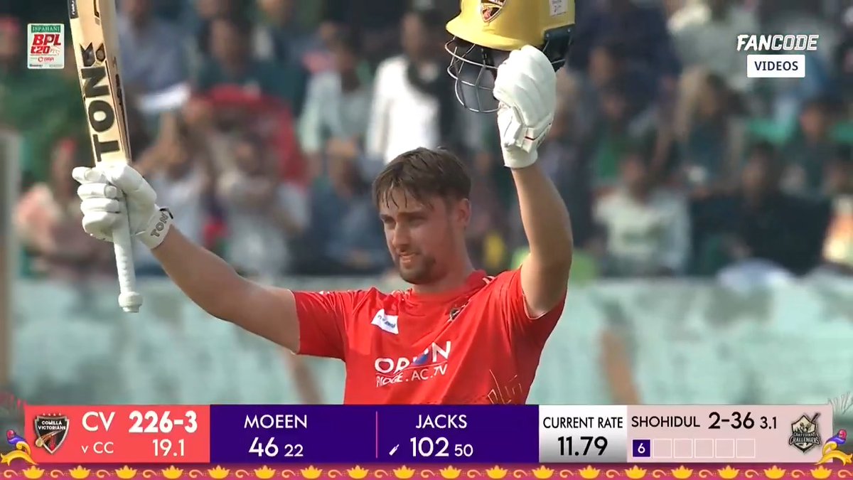 The Will Jacks show in the BPL. - Jacks after this will link with RCB for IPL 2024.