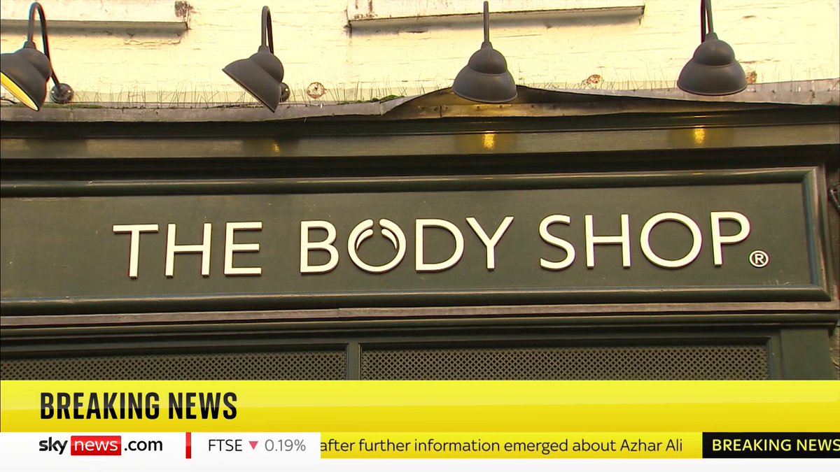 BREAKING: The UK arm of The Body Shop has entered administration, threatening jobs and stores. 📺 Sky 501, Virgin 602, Freeview 233 and YouTube