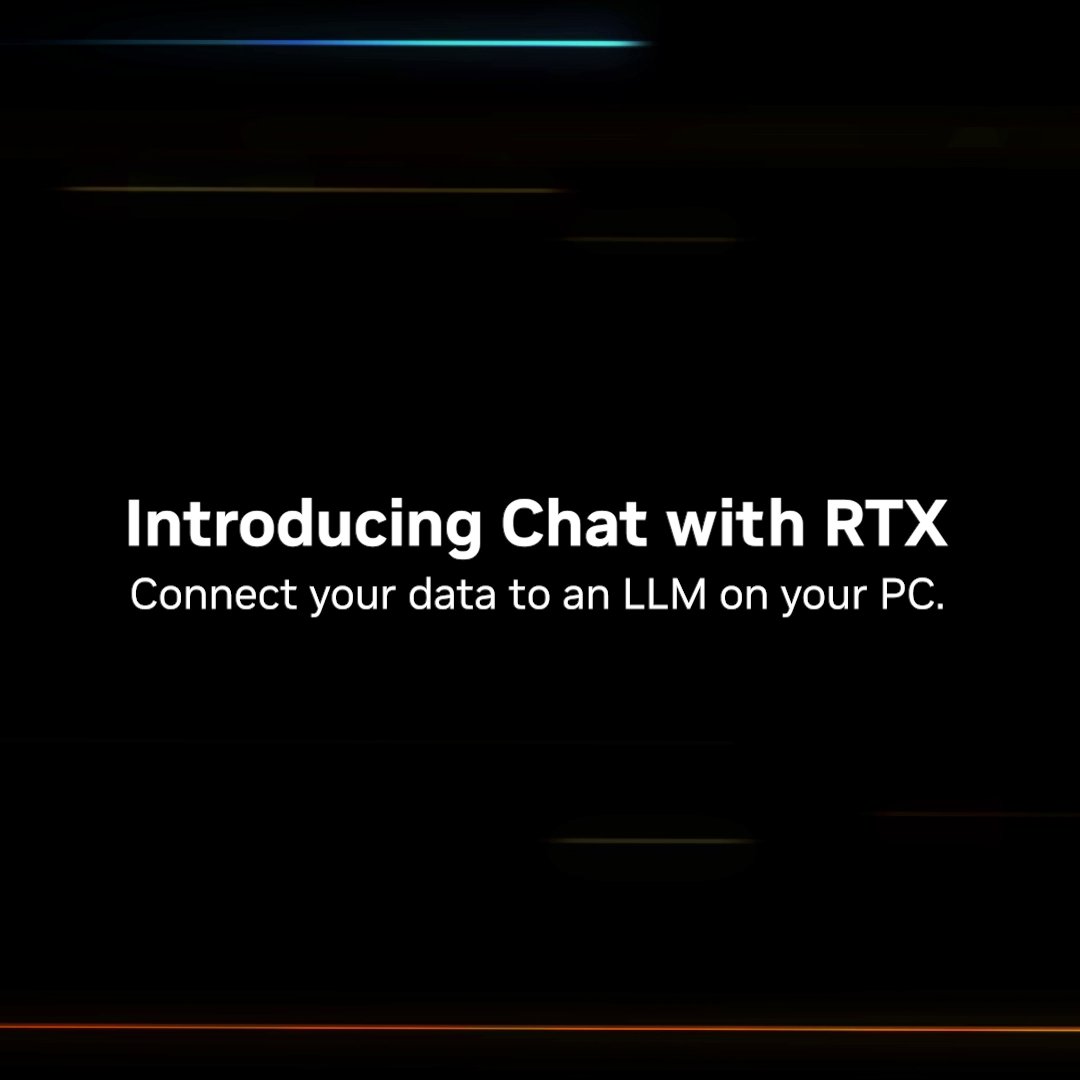 Create a personalized chatbot with the Chat with RTX tech demo. #AIonRTX Quickly get tailored info from your own files and content by connecting your data to an LLM on RTX-Powered PCs for local, fast, generative AI. Download demo here: