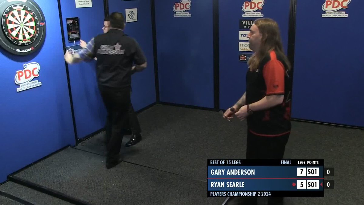 VINTAGE ANDERSON WINS PLAYERS CHAMPIONSHIP 2! So close winning the title with a nine-darter, but Gary Anderson caps a scintillating day of darts with the Players Championship 2 title by beating Ryan Searle 8-5! 📺 📋 #PC2