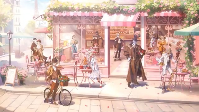 2月14日は愛を伝える日なの💝 #第五人格 Official CAFE バレンタインテーマ 「BONNE SAINT VALENTINE」が開催! お花とお菓子を用意して、 皆様に甘いカフェタイムをお届けするの! ▼詳細 皆様のお越しをお待ちしてますの♪ #IdentityV
