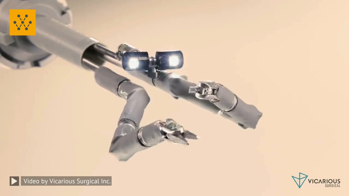 Beta 2 is mobile and allows the surgeon 360 degrees of visualization and access within the abdomen. It has 28 sensors per arm, replicating a surgeon’s natural upper body movements from shoulders to elbows to wrists. Video source: Vicarious Surgical #robotics #tech #healthcare