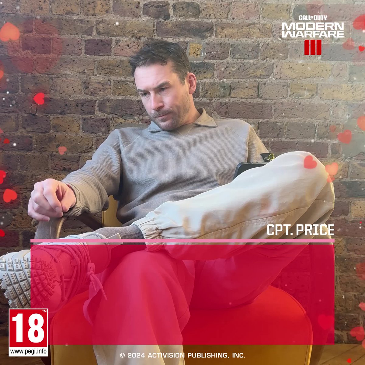 Roses are red, Violets are blue, Captain Price is here and has a poem for you ❤️ Happy #ValentinesDay from us and @BarrySloane Stay tuned for more ways to spread the TF141 love today 👀
